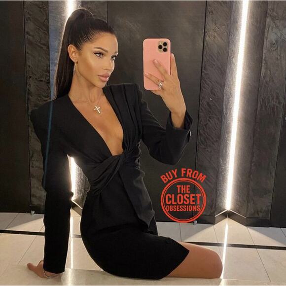 ZARA BLOGGER FAVE!!! Mini Dress with Knotted Ruching NWT - Picture 6 of 16